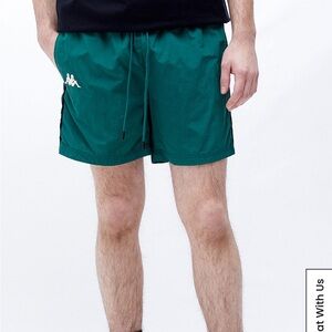 Kappa Green Banda Coney Nylon Active Shorts